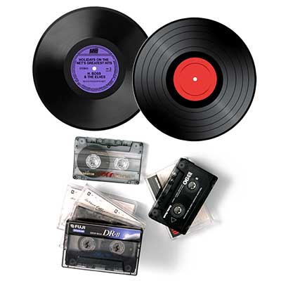 Cassette tapes & vinyl records
